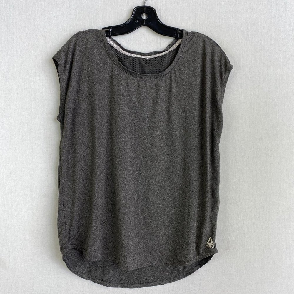REEBOK Gray Back Mesh T - Shirt